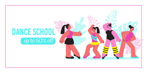 Dance school banner vector