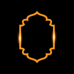 Black islamic frame border design template Vector Image