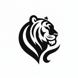 Tribal Tiger Head Emblem Vector Image