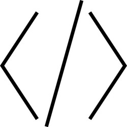 Brackets code coding development html icon vector