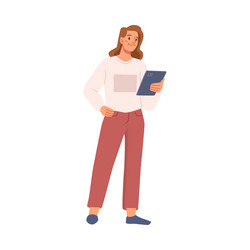 controller or manager with notebook clip vector image