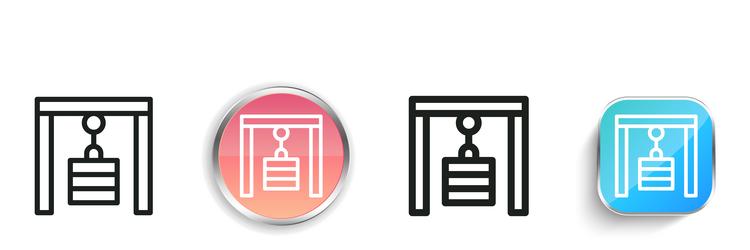 gym station icon thin linear regular and button vector image