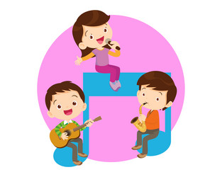 music kidsplay concept of school vector