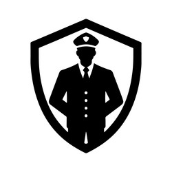 security in shield vector image