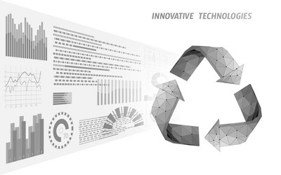 3d recycle plastic symbol environment safety vector