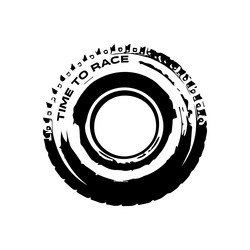 Car wheels time to race Royalty Free Vector Image