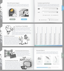 Web site navigation menu pack 3 Royalty Free Vector Image