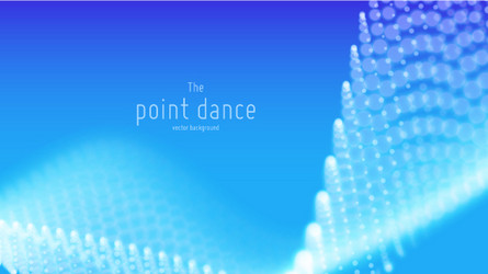 abstract blue particle wave points array vector image