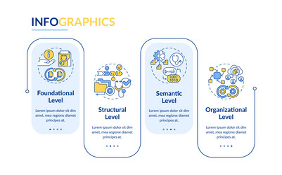 Colorful hir layout with linear icons vector