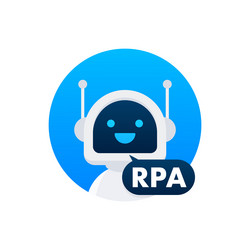 rpa robotic process automation artificial vector image