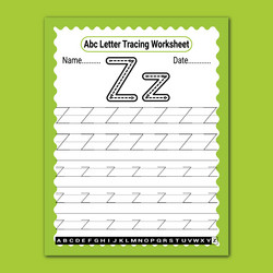 Uppercase and lowercase letter tracing worksheets Vector Image