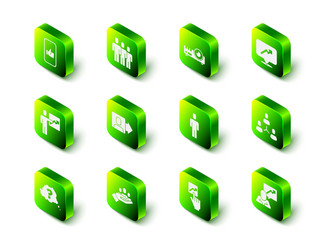 set users group media projector graph schedule vector image
