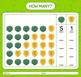 how many counting game with acorn squash vector image
