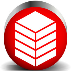 Icon with tower rack storage container datacenter vector