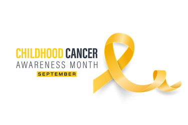 childhood cancer awareness month banner september Vector Image