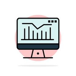 computer static graph monitor abstract circle vector image