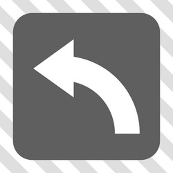 rotate left rounded square button vector image