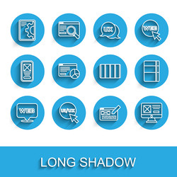 set line web and graphic design ui or ux vector image