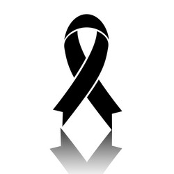 Black Awareness Ribbon vector