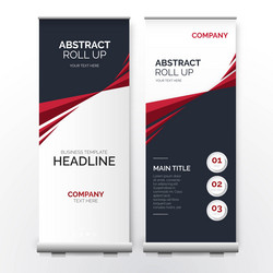 modern roll up with abstract shapes design vector