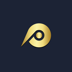 Dp geometric abstract concept logo initial Vector Image