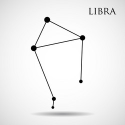 Constellation libra zodiac sign vector