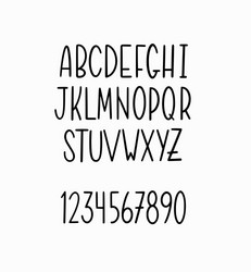 Hand-drawn simple fun lettering alphabet Vector Image