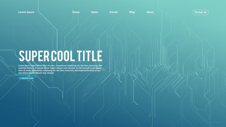 landing page abstract design with big data vector image
