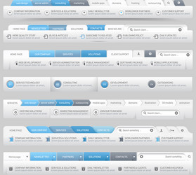 Web navigation templates Royalty Free Vector Image