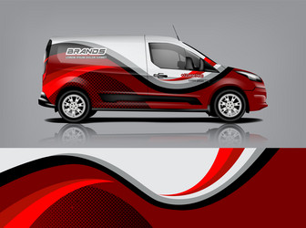 Van Wrap Graphic - Modern Decal Vector Image