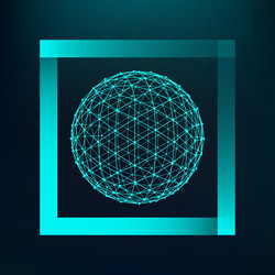 abstract mesh polygonal background scope vector image