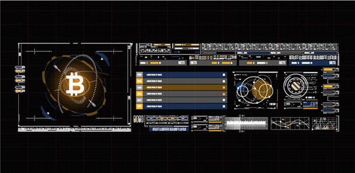 Bitcoin technology abstract visualization vector