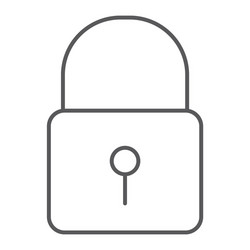 Lock thin line icon security and padlock vector