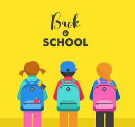 Student bag backpack colorful set of icons vector