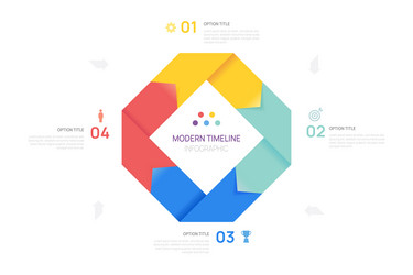 visual data presentation cycle diagram step vector image