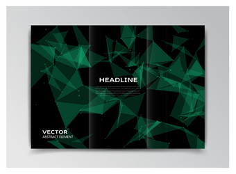 black template of booklet with abstract elements vector image