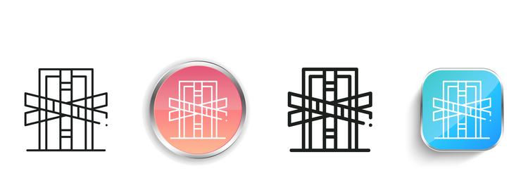 crime scene icon thin linear regular and button vector image
