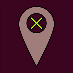 navigation geolocation icon in flat design vector image