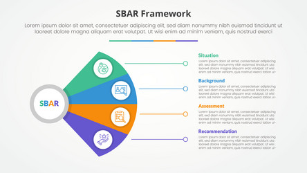 sbar tool framework infographic concept for slide vector image