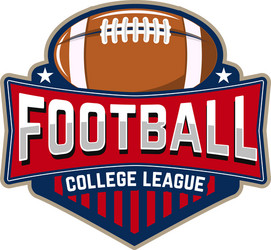 Football League Emblem Vector Image