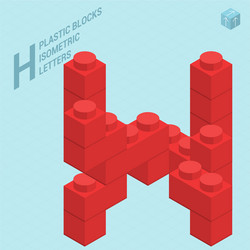 plastic blocs letter h vector