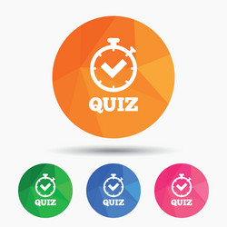 quiz sign icon questions and answers game vector image