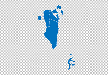 Bahrain map - high detailed blue vector