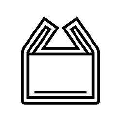 open box unpacking loading contents line icon vector