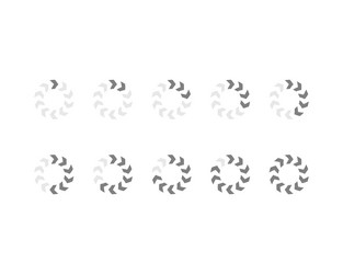 collection loading bar status icon set of loaded vector image