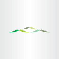 Green mountains logotype design icon vector