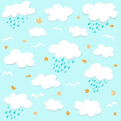 seamless pattern with clouds vector