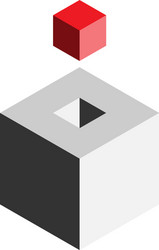 Solution design element concept block of 3d cubes vector