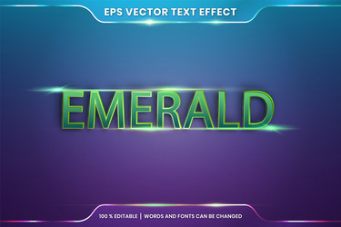 3D Emerald Text Effect - Metallic Style vector image