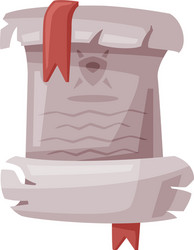 ancient paper scroll witchcraft attribute happy vector image